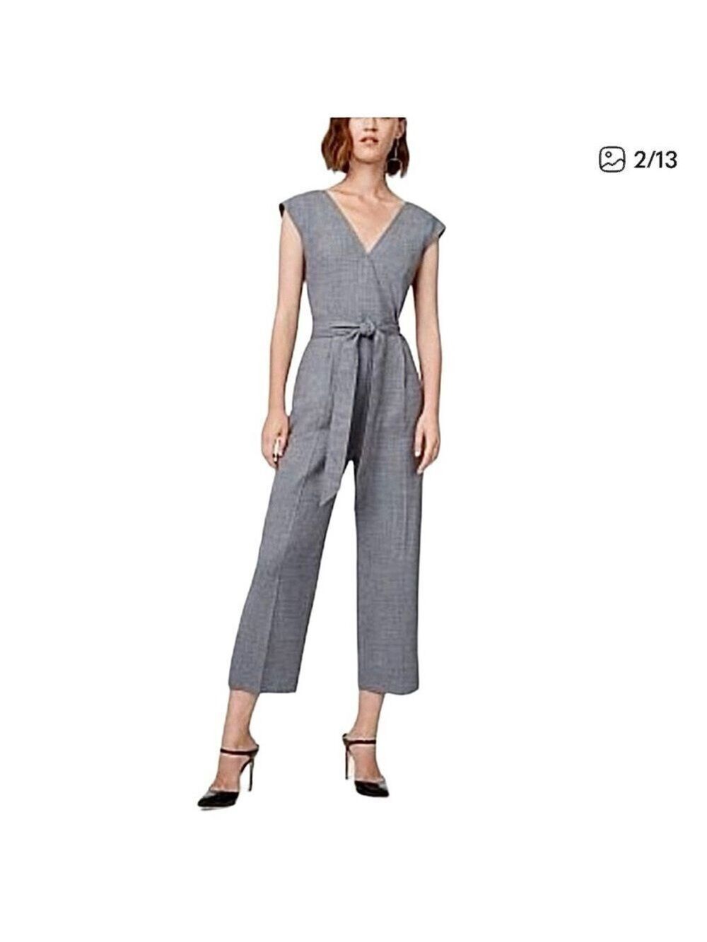 Club Monaco Lorenny grey wool blend tailored jumpsuit 00